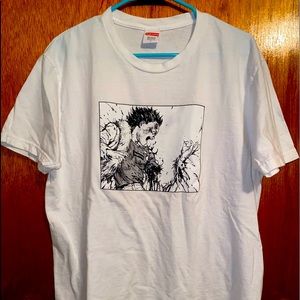 2017 FW17 SUPREME AKIRA ARM TEE SHIRT ANIME BOX LOGO WHITE BLACK LARGE